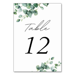 Tarjeta De Mesa Fotografía del guión de Greenery Eucalyptus