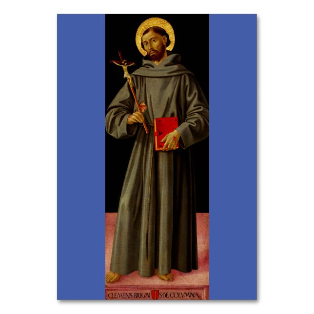 Tarjeta De Mesa Francisco de Asís por Antoniazzo Romano (Anverso)