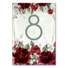 Tarjeta De Mesa Frasco De Peonies Boda Número De Tabla