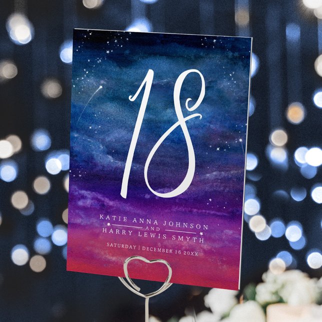 Tarjeta De Mesa Fue escrito en el boda de arte atardecer azul de l (Subido por el creador)