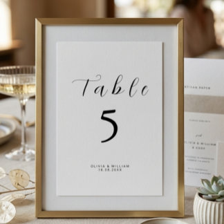Tarjeta De Mesa Fuente Moderna Minimalista