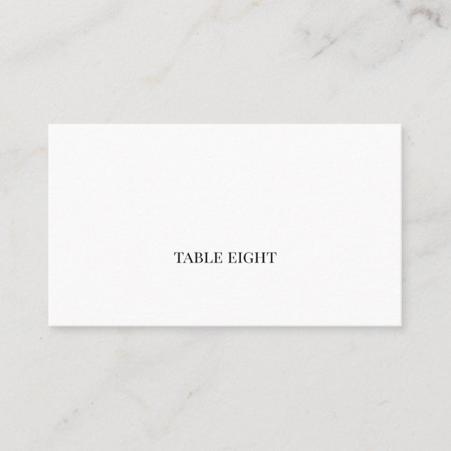 Tarjeta De Mesa Fuente Moderna Negra Blanca (Anverso)