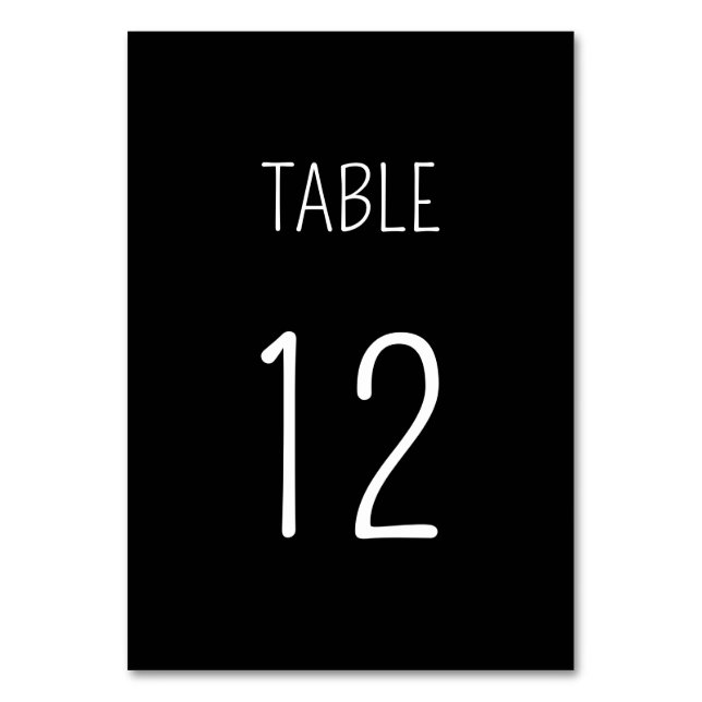Tarjeta De Mesa Fuente simple moderna (Anverso)