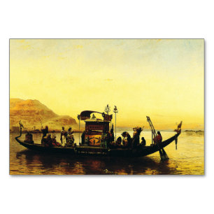 Tarjeta De Mesa Funeral de una momia en el Nilo por Frederick Arth