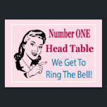 Tarjeta De Mesa Funny Bunco Head Table Card<br><div class="desc">Graciosa tarjeta Bunco Head Table para tu grupo Bunco. Los jugadores apreciarán estas graciosas cartas retro para ayudarlos a pasar de mesa en mesa después de cada ronda.</div>