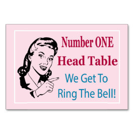 Tarjeta De Mesa Funny Bunco Head Table Card