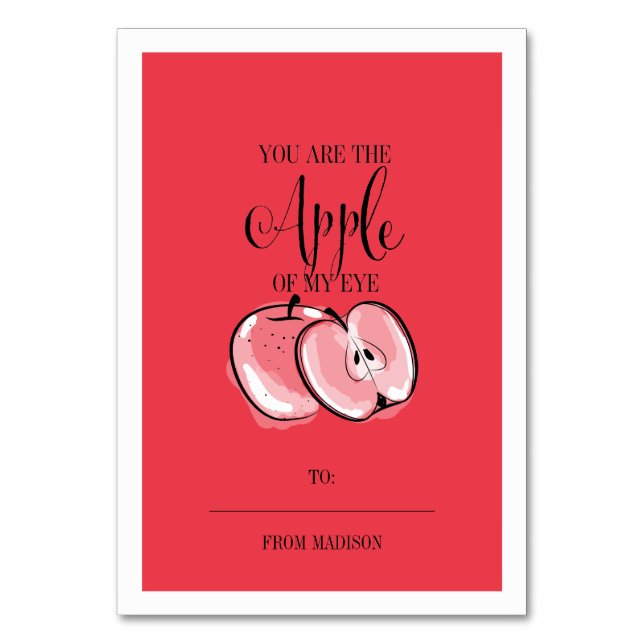 Tarjeta De Mesa Funny Fruit Pun Apple Classroom Card (Anverso)
