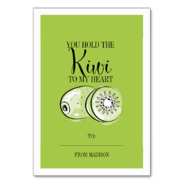 Tarjeta De Mesa Funny Fruit Pun Kiwi Classroom Card