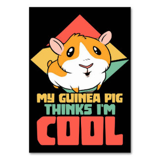 Tarjeta De Mesa Funny Guinea Pig Rodent Perfect Gift Ideas