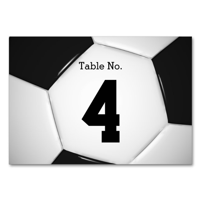 Tarjeta De Mesa Fútbol Número de tabla | Balón de fútbol americano (Reverso)