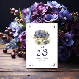 Tarjeta De Mesa Futuro Dusk Frecuente Noche Primrose Floral Boda