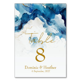 Tarjeta De Mesa Gala de sueños de mármol AZURE