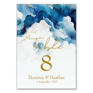 Tarjeta De Mesa Gala de sueños de mármol AZURE