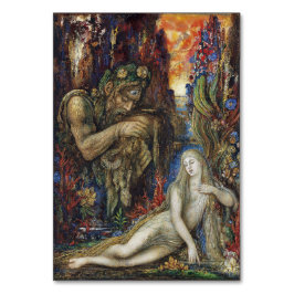 Tarjeta De Mesa Galatea, arte simbolista francés por Gustave Morea