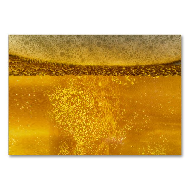 Tarjeta De Mesa Galaxia de Cerveza a espuma cefálica celeste (Anverso)