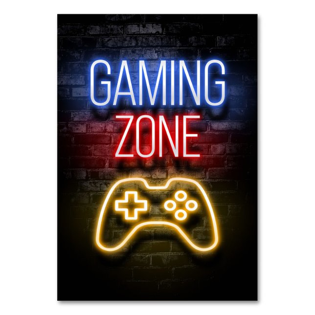 Tarjeta De Mesa Gaming Zone (Anverso)