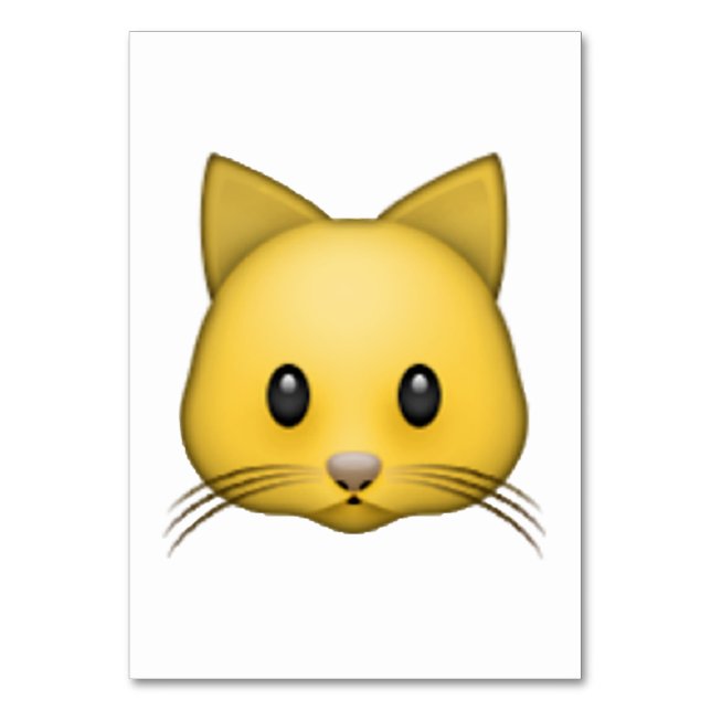 Tarjeta De Mesa Gato - Emoji (Anverso)