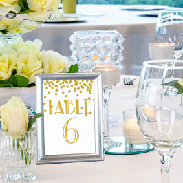 Tarjeta De Mesa Gatsby Gold Polka Dot Recepcion Glitz Fiesta