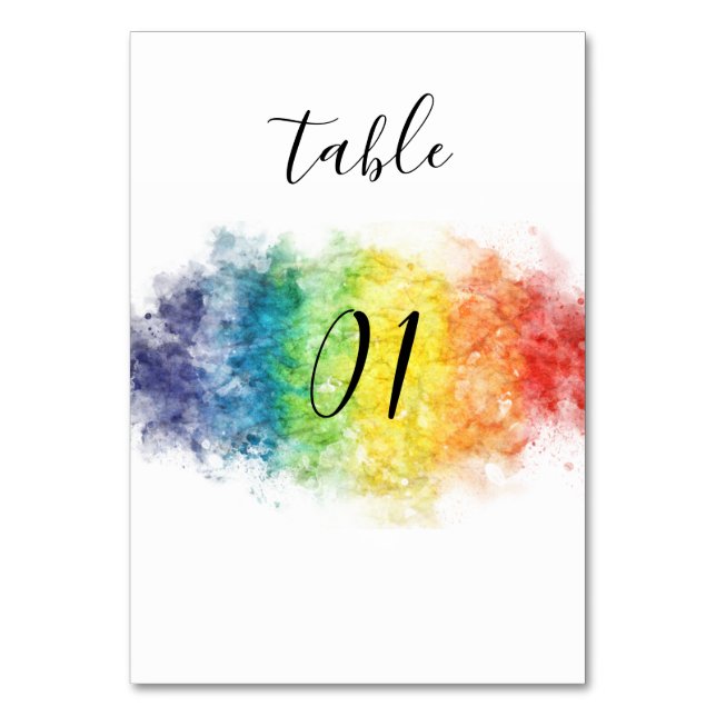 Tarjeta De Mesa Gay arcoiris y orgullo lésbico Sra. y Sra. (Anverso)