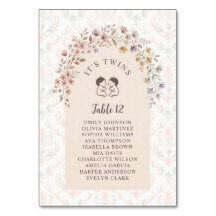 Gemelos Caprichosos Invitación de Baby Shower Chic