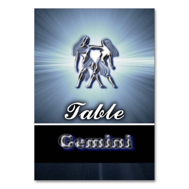 Tarjeta De Mesa Gemini (Anverso)