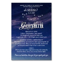 Tarjeta de mesa Gemini