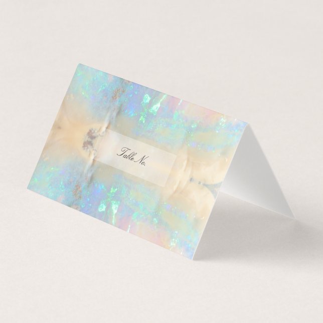 Tarjeta de mesa Gemstone Opal Crystal Gem Marble (Anverso)