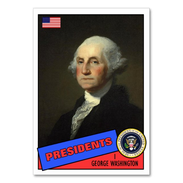 Tarjeta De Mesa George Washington Baseball Card (Anverso)