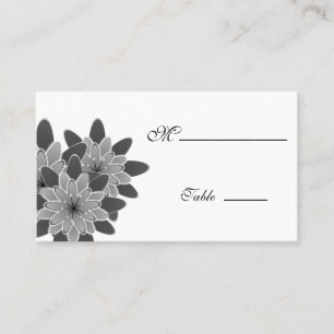 Tarjeta De Mesa Gerbera Daisy Black Place Card for Occapara
