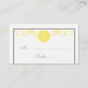 Tarjeta De Mesa Gerbera Daisy Swirls Place Card