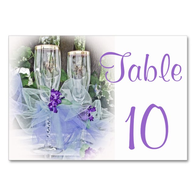 Tarjeta De Mesa Glass Bride & Groom (Anverso)