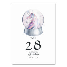 Glitter Unicornio Invierno Acuarela