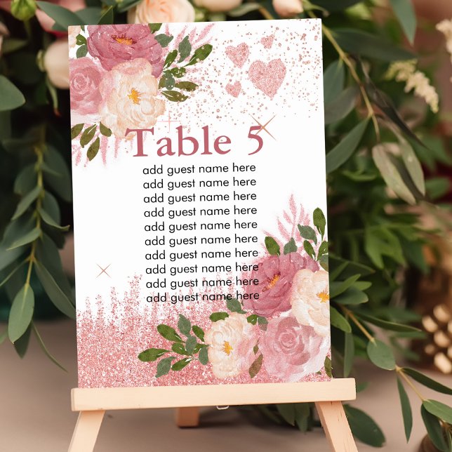 Tarjeta De Mesa Glitz Y Glam Purpurina Rosa Sparkle Shine (Subido por el creador)
