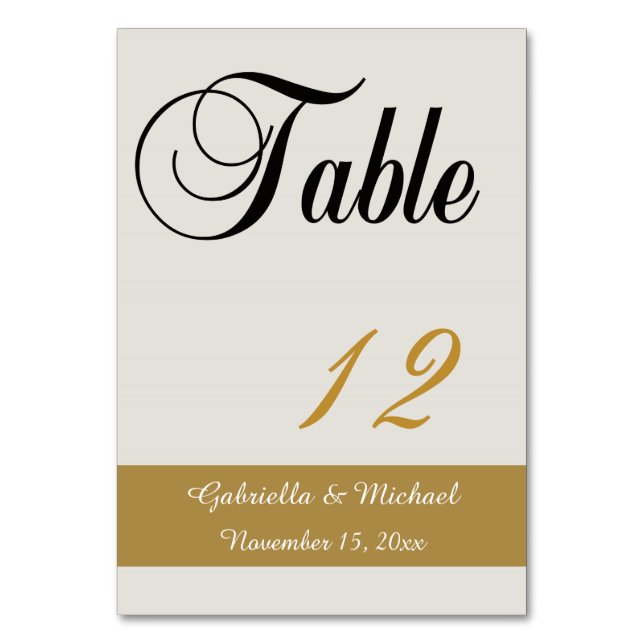 Tarjeta De Mesa Golden Vines (Anverso)