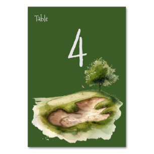 Tarjeta De Mesa Golf en el búnker