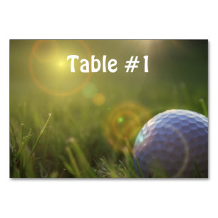 Tarjeta De Mesa Golf en un día soleado
