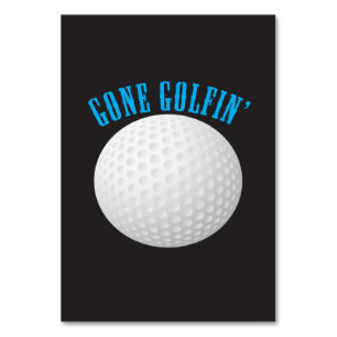 Tarjeta De Mesa Gone Golfing