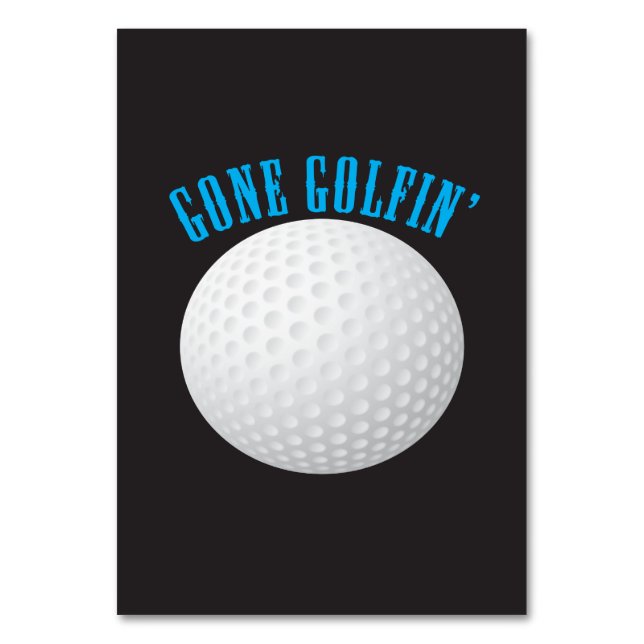 Tarjeta De Mesa Gone Golfing (Anverso)
