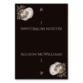 Tarjeta De Mesa Gorra lechera blanca con aves de corral