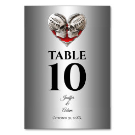 Tarjeta De Mesa Gothic Halloween Alternative Wedding