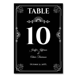 Tarjeta De Mesa Gothic Halloween Alternative Wedding