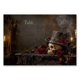Tarjeta de mesa gótica de Halloween Velvet Bone |