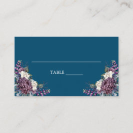 Tarjeta De Mesa Gótico estético oscuro Boda Bouquet