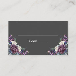 Tarjeta De Mesa Gótico estético oscuro Boda Bouquet