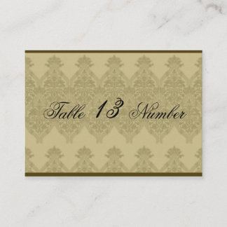 Tarjeta De Mesa Grabado en relieve de oro Aspecto Boda renacentist