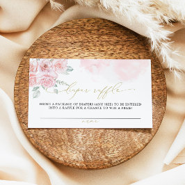 Tarjeta De Mesa GRACE Rubor Floral Spring Chica Baby Diaper Raffle