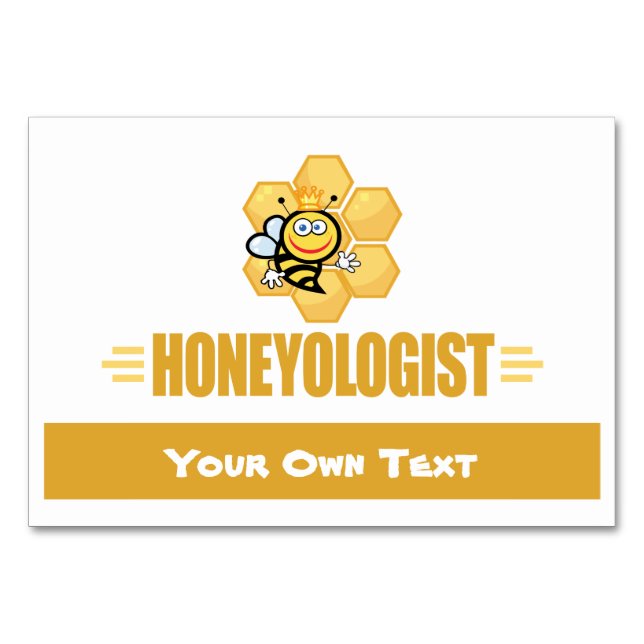Tarjeta De Mesa Gracioso Honey Bee (Anverso)