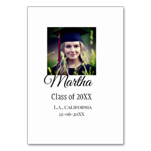 Tarjeta De Mesa Graduación felicitaciones añadir nombre foto ciuda