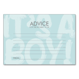 Tarjeta De Mesa Graffiti Blue Baby Shower Advance Card Para Mamá