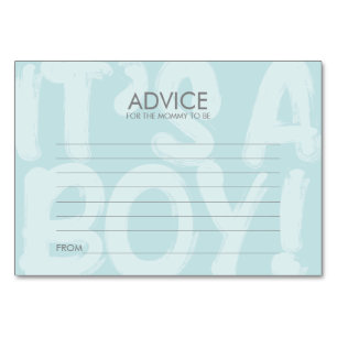 Tarjeta De Mesa Graffiti Blue Baby Shower Advance Card Para Mamá